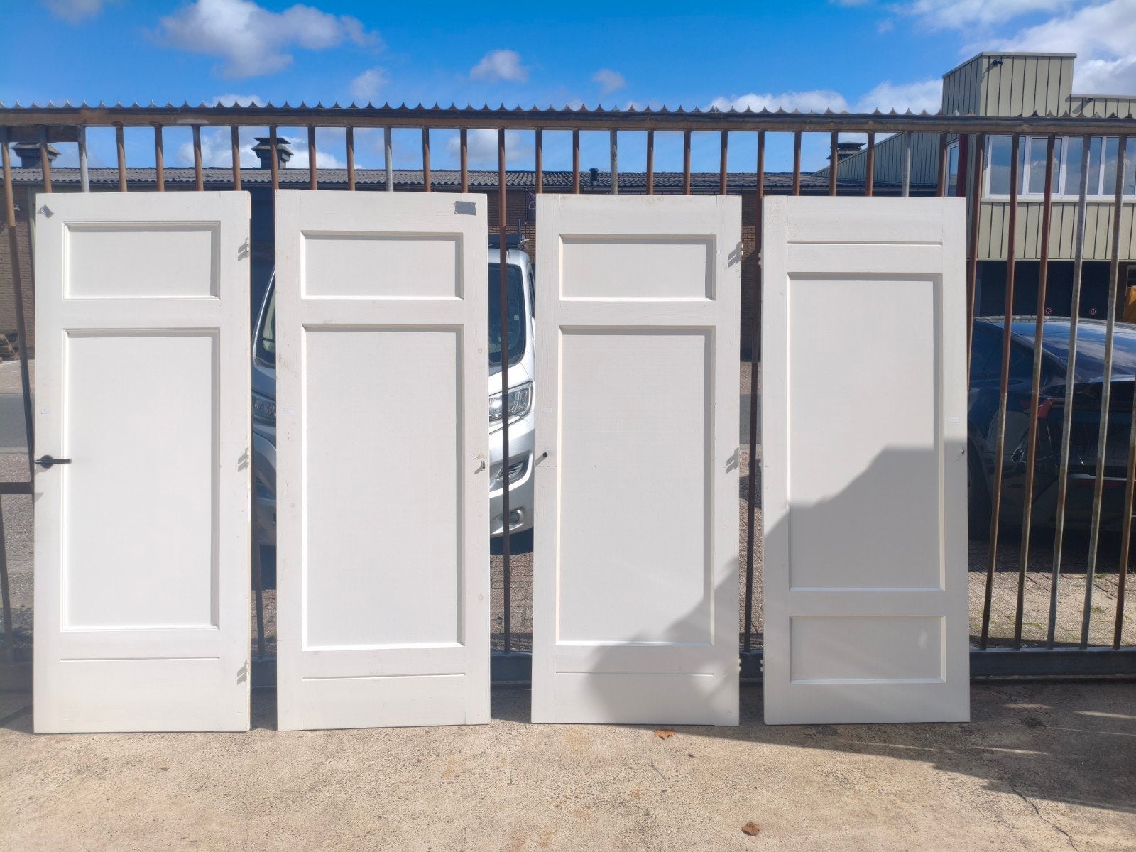 Monumentale Grenen Deuren: 6x Glas-in-lood, 4x Dicht, Ophalen of Verzenden