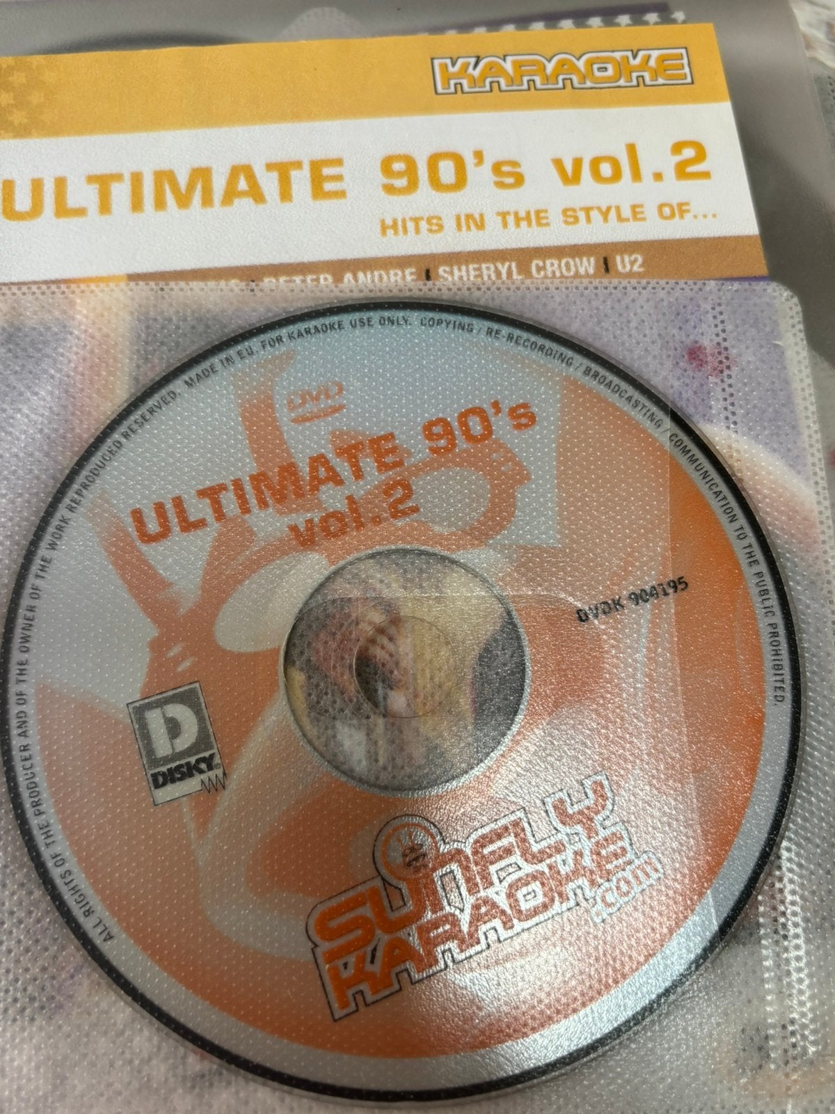 Sunfly karaoke Ultimate 90’s vol 2, Alle leeftijden, Ophalen of Verzenden, Gebruikt, Karaoke