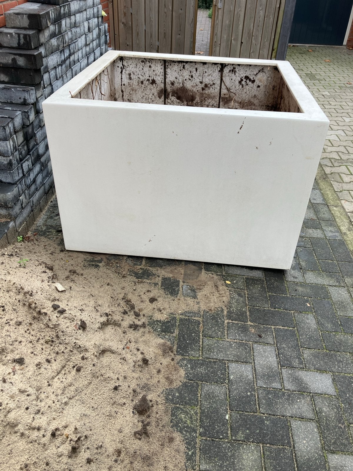 Grote kunststof plantenbak 120x120x80cm, Ophalen, Kunststof, Gebruikt, 100 cm of meer