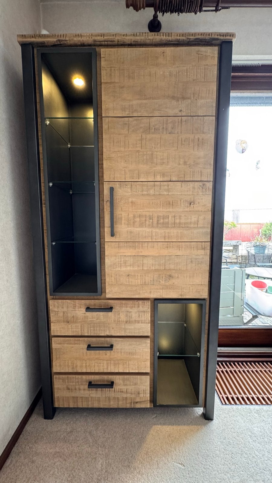 Bommel Wonen Steelwood Opbergkast - Seasoned Brown, Ophalen, Gebruikt