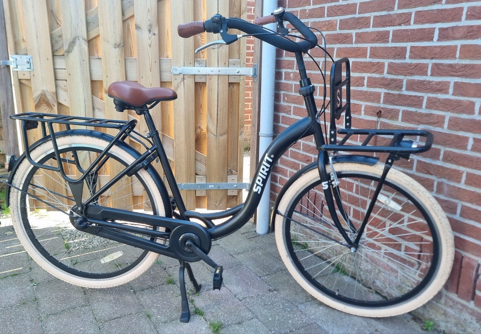 Spirit Carry N3 Moederfiets Mat-Zwart - Framemaat: 49cm, Fietsen en Brommers, Fietsen | Dames | Moederfietsen, Velgrem, 47 tot 50 cm