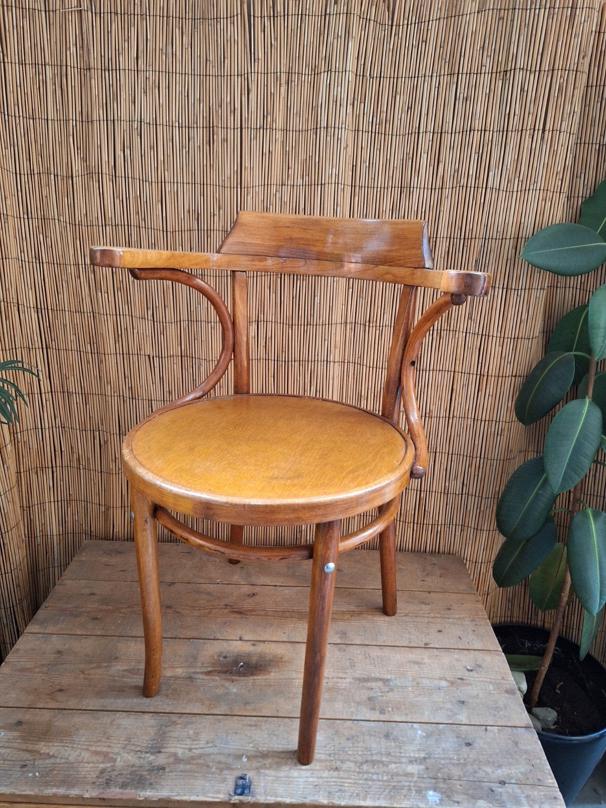 Houten thonet stoel, Ophalen