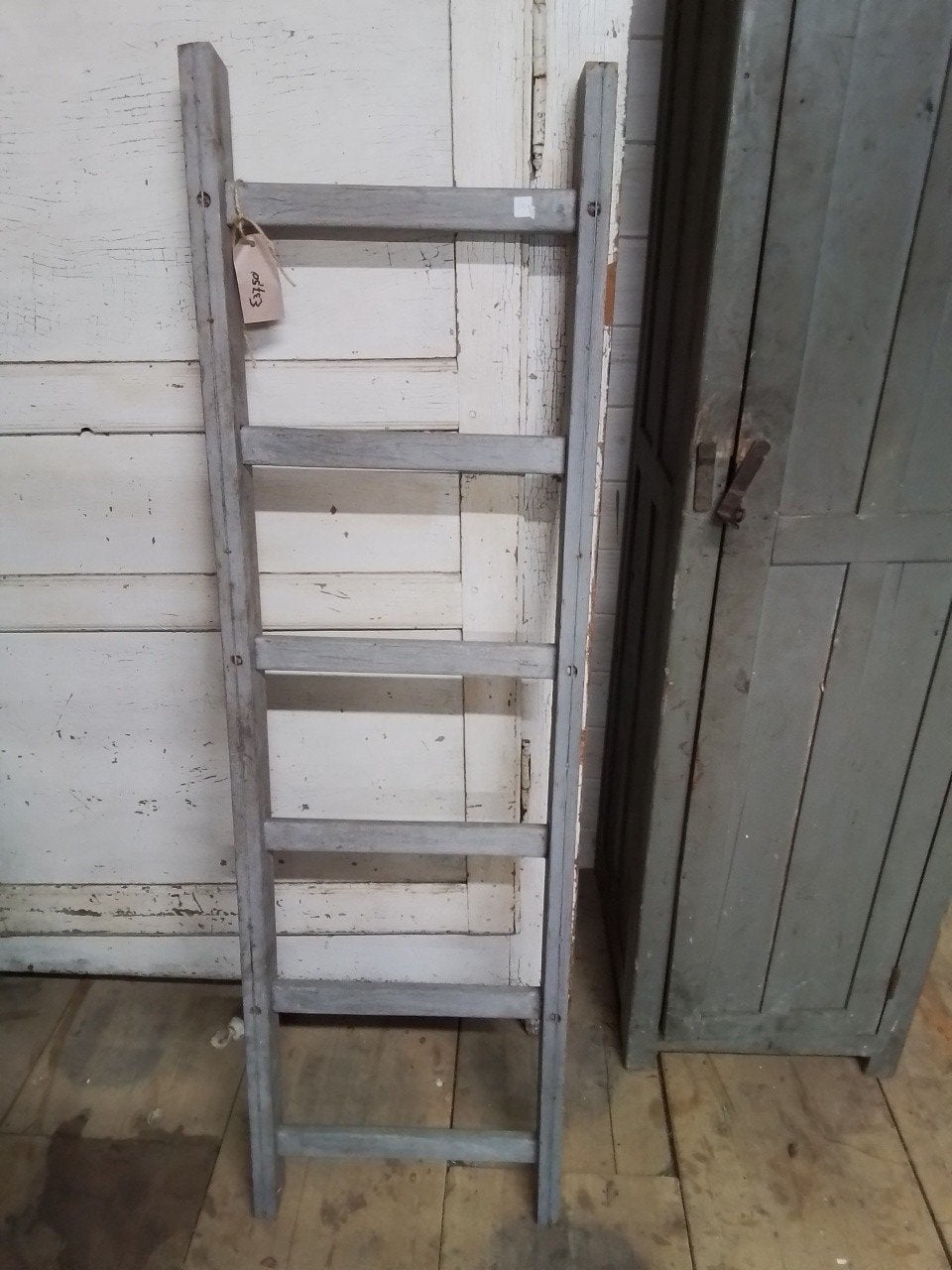 Oude ladder laddertje plukladder brocante, Antiek en Kunst, Ophalen of Verzenden