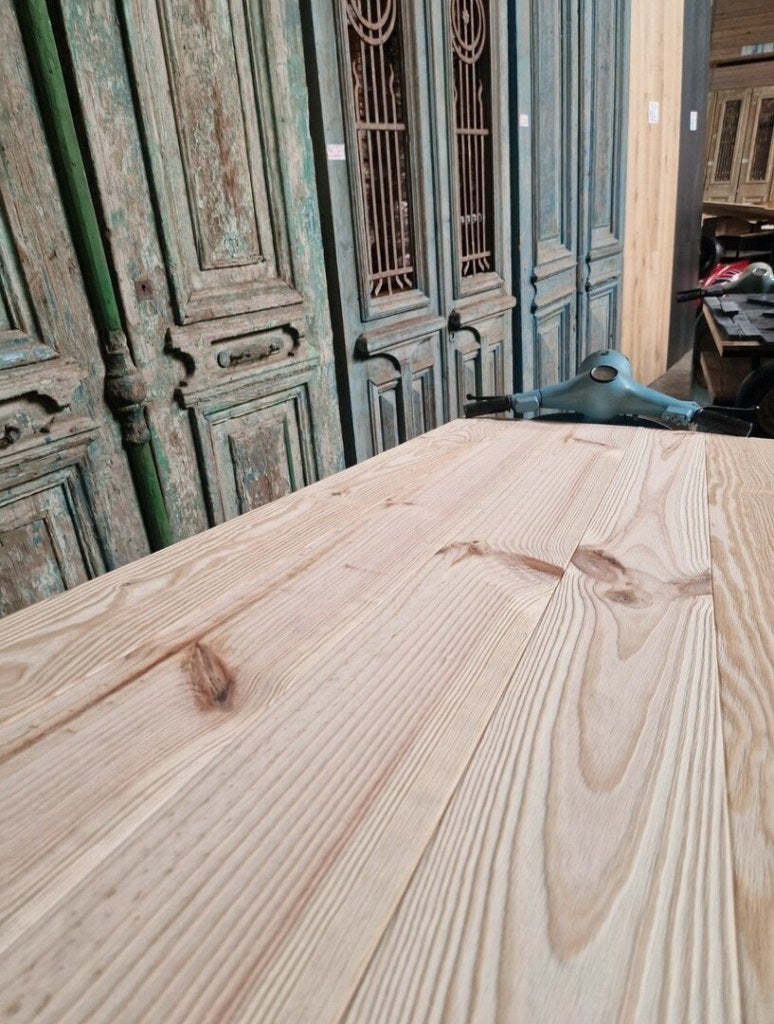 GEBORSTELDE PINE GRENEN VLOER! MASSIEF, Ophalen, Nieuw, 75 m² of meer, Parket