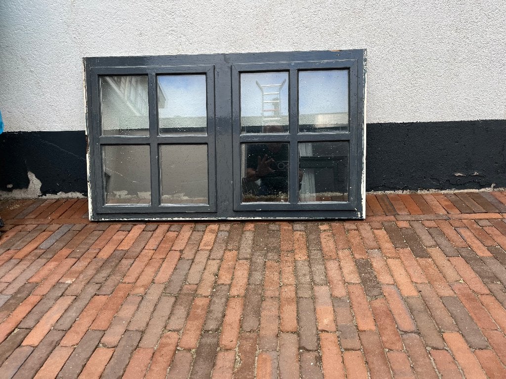 Gevel ramen (2 stuks) voor huis of schuur, Ophalen, Gevelraam of Ruit, Gebruikt, Minder dan 80 cm