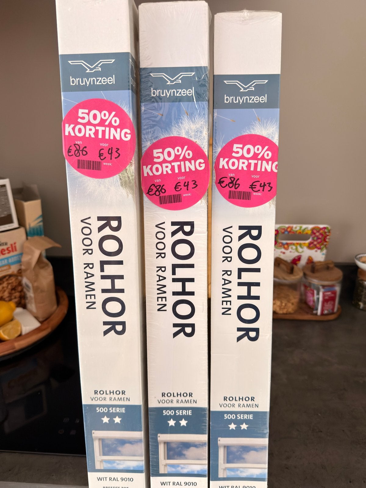 Bruynzeel Rolhor voor Ramen - Wit RAL 9010 (3 stuks), Minder dan 80 cm, Hordeur, Minder dan 200 cm, Nieuw