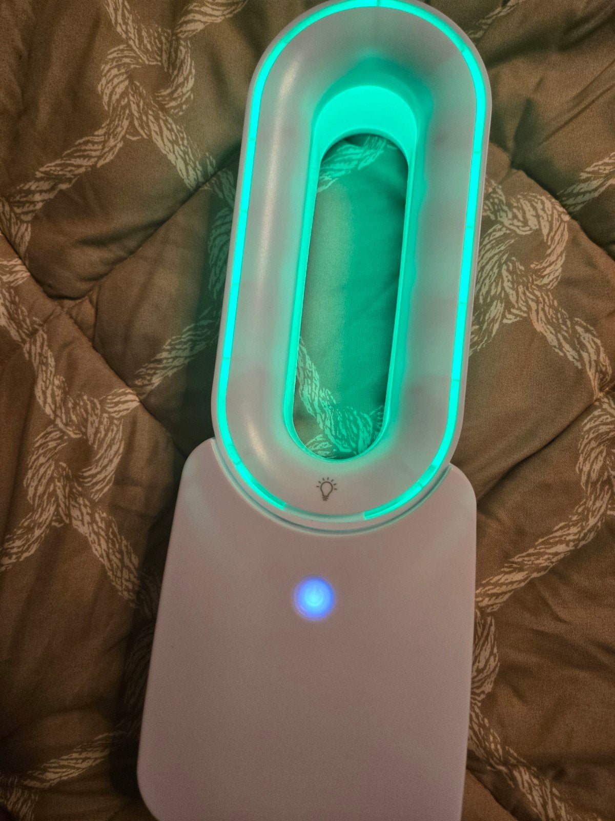 Ventilator, Tafelmodel, met Led Licht, Witgoed en Apparatuur, Ventilatoren, Ophalen of Verzenden, Zo goed als nieuw, Tafelventilator