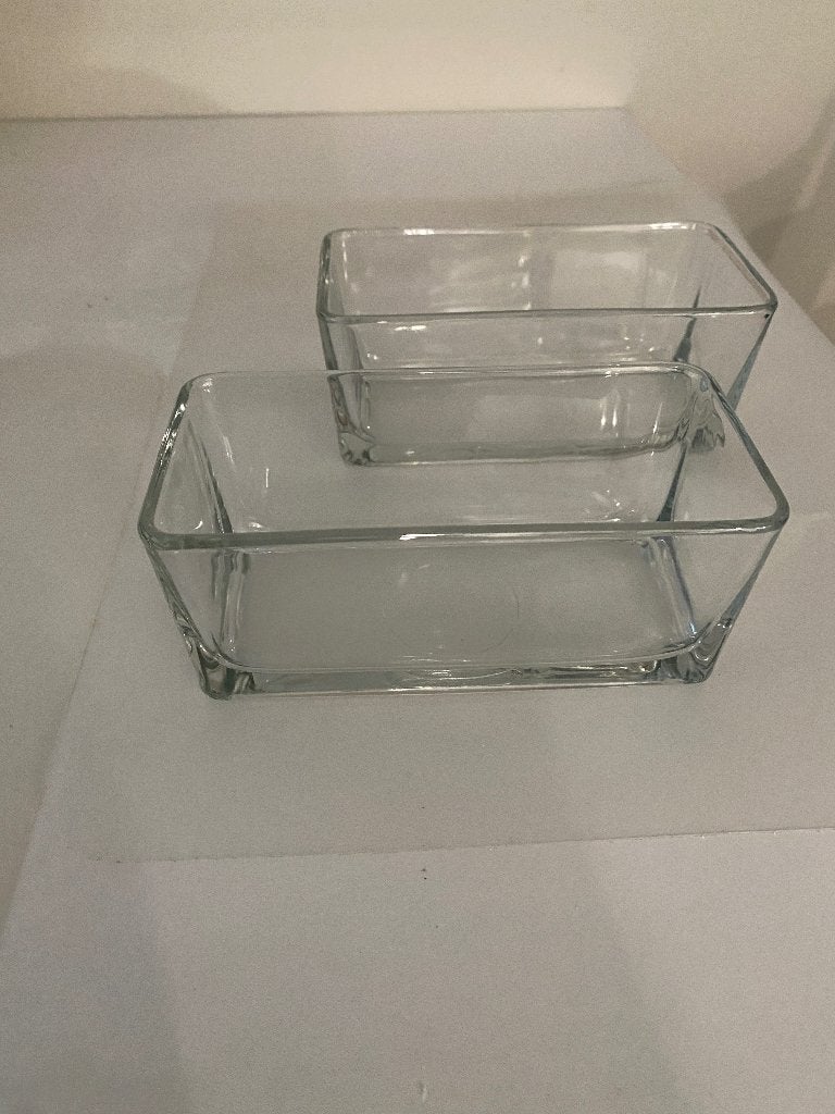 Glazen bakjes, 2 stuks, Ophalen of Verzenden, Overige soorten, Halfschaduw, Minder dan 100 cm