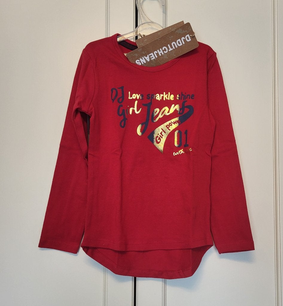 Nieuw! DJ Dutchjeans longsleeve, rood, meisje, maat 104, Kinderen en Baby's, DJ Dutch Jeans, Meisje, Nieuw, Ophalen of Verzenden