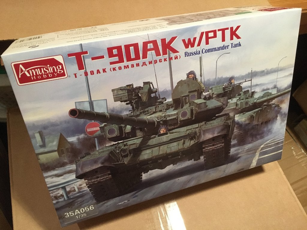1/35 Amusing Hobby T-90 / T-90AK w PTK command tank, Overige merken, Tank, Verzenden, 1:32 tot 1:50