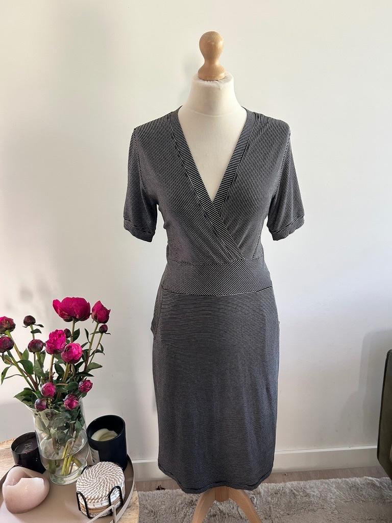 King Louie maat L tulip cross dress streepjes 3288, Zwart, Maat 42/44 (L), Ophalen of Verzenden, Zo goed als nieuw