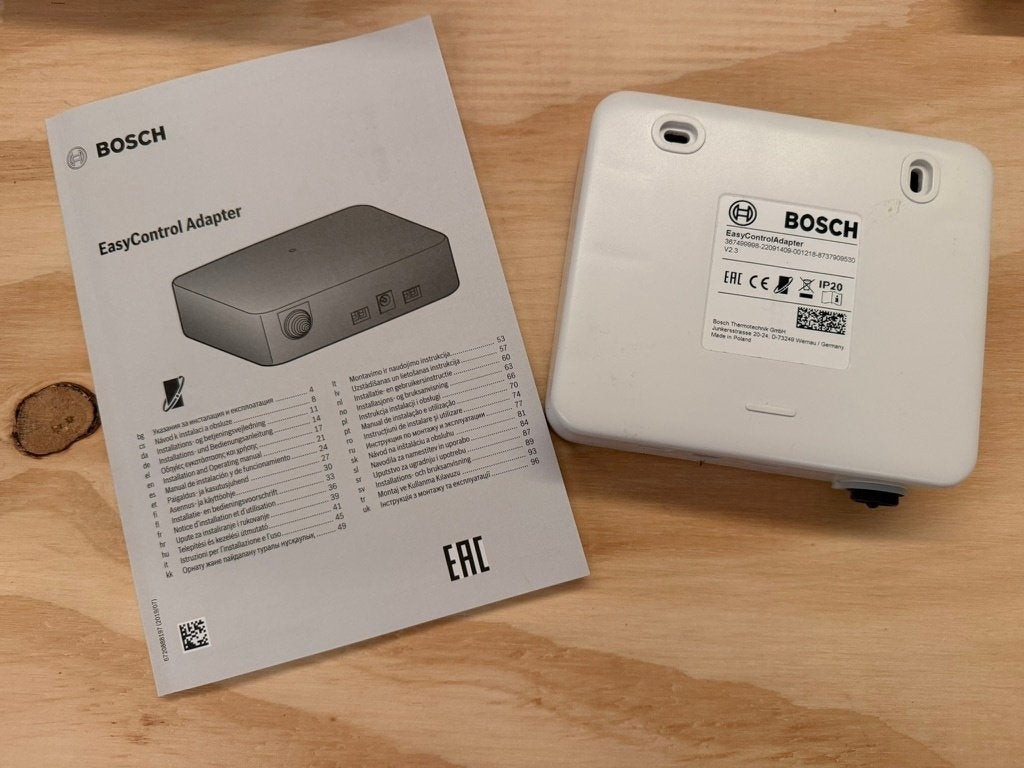 Bosch EasyControl Adapter V2.3, Ophalen of Verzenden, Gebruikt