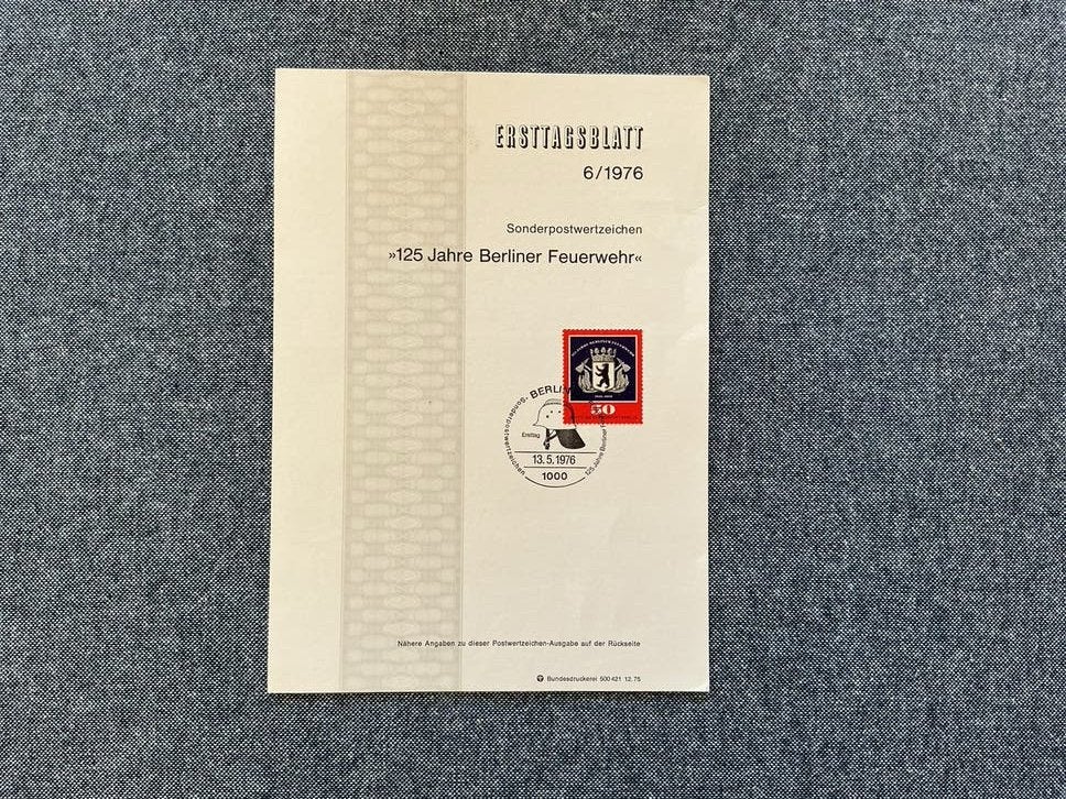 Du 1 duitsland postzegel feuerwehr, Verzenden, BRD, Gestempeld
