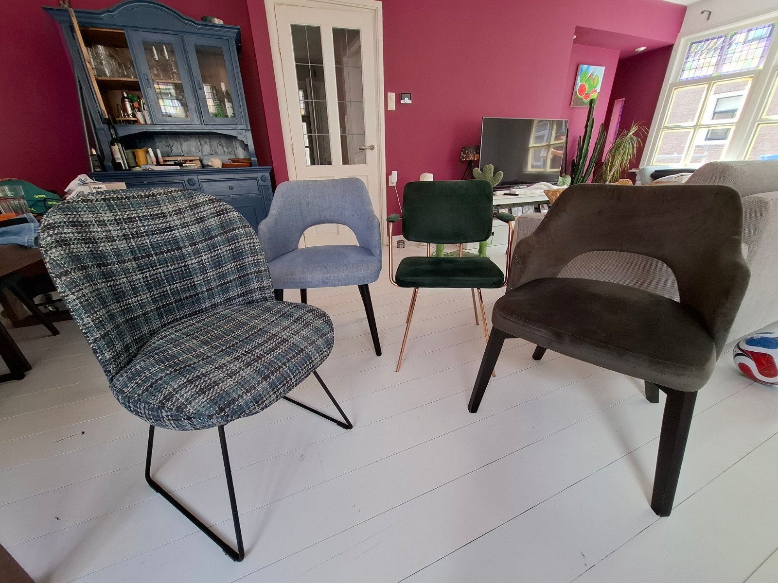 4 eetkamer stoelen, Ophalen, Vijf, Zes of meer stoelen