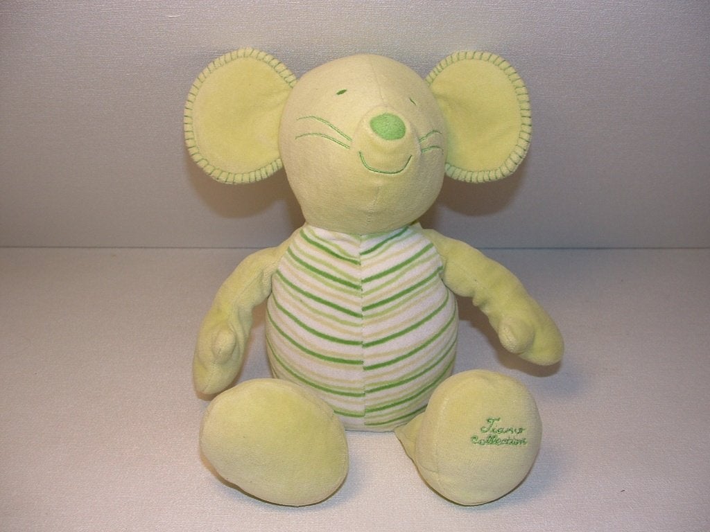 TIAMO MUIS MIKE THE MOUSE GROOT VELOURS GROEN MET WIT, Verzenden, Nieuw, Overige typen