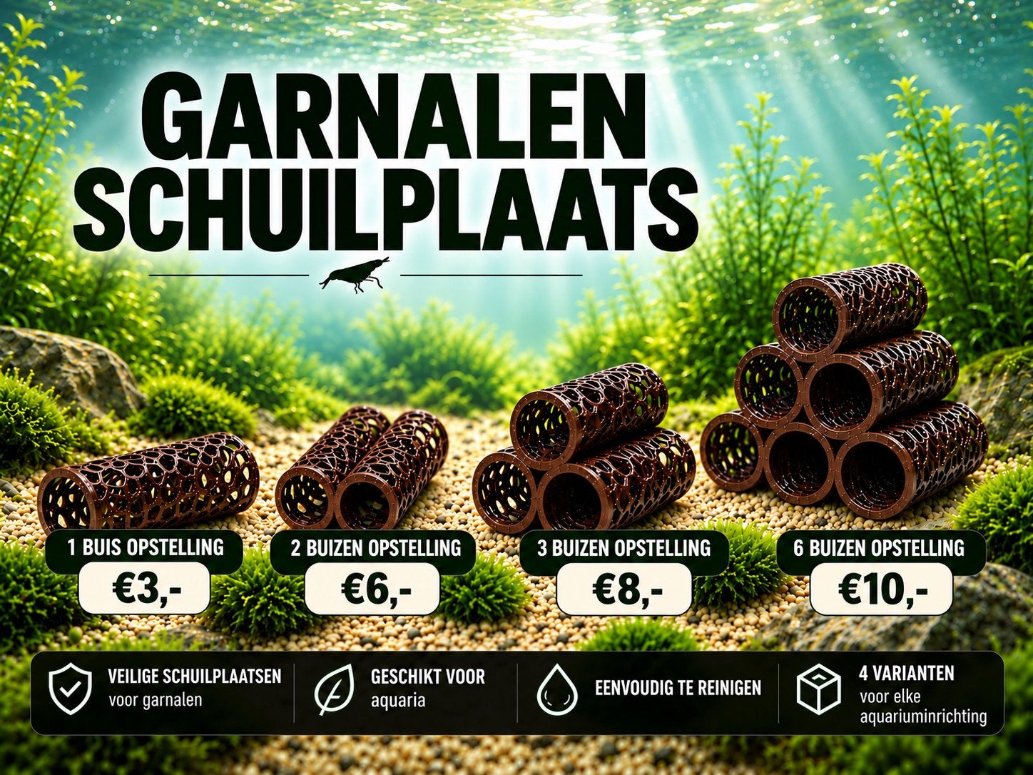 Garnalen schuilplaats aquarium, Ophalen of Verzenden, Nieuw, Overige typen