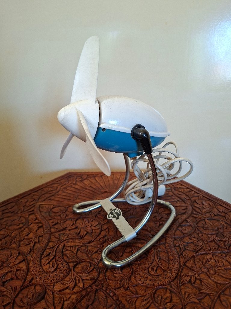 Tafel ventilator Indola design klassieker jaren '60, Ophalen, Zo goed als nieuw, Tafelventilator