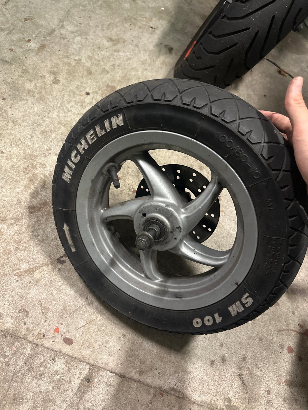 Zip Type 3 Voorvelg met Remschijf en Wielbout, Ophalen of Verzenden, Gebruikt, Overige typen, Piaggio