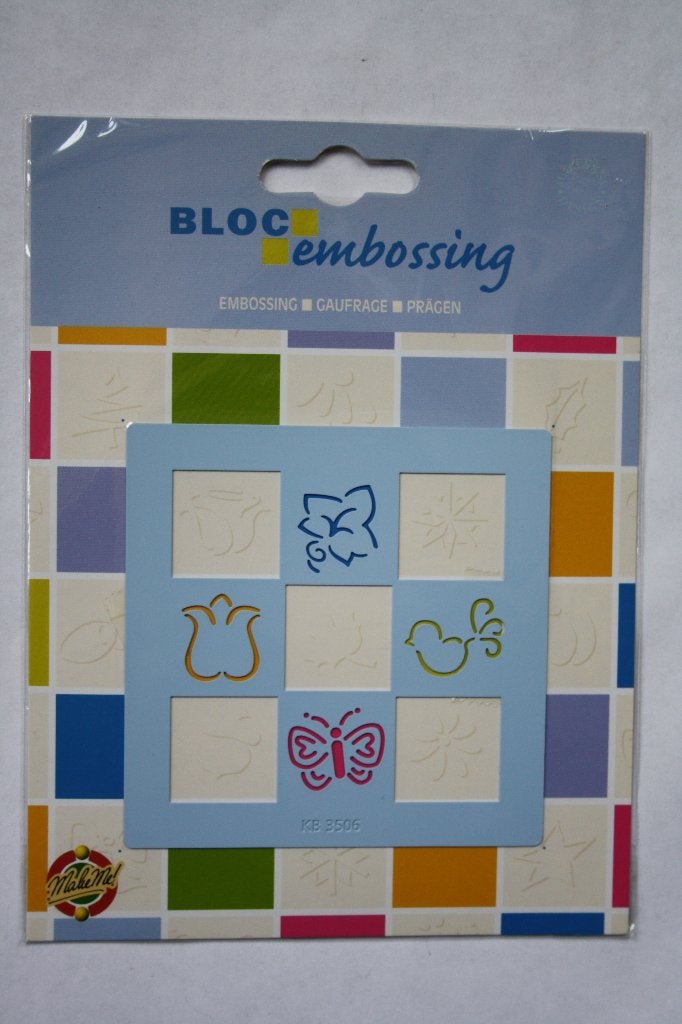 Bloc embossing mal vogel vlinder blad, Verzenden, Nieuw, Natuur, Pons of Mal