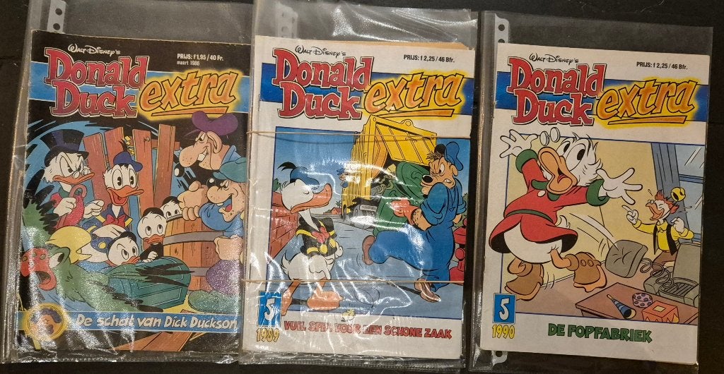 Donald Duck Extra diverse jaargang 1986, 1989 en 1990, Meerdere stripboeken, Ophalen, Zo goed als nieuw