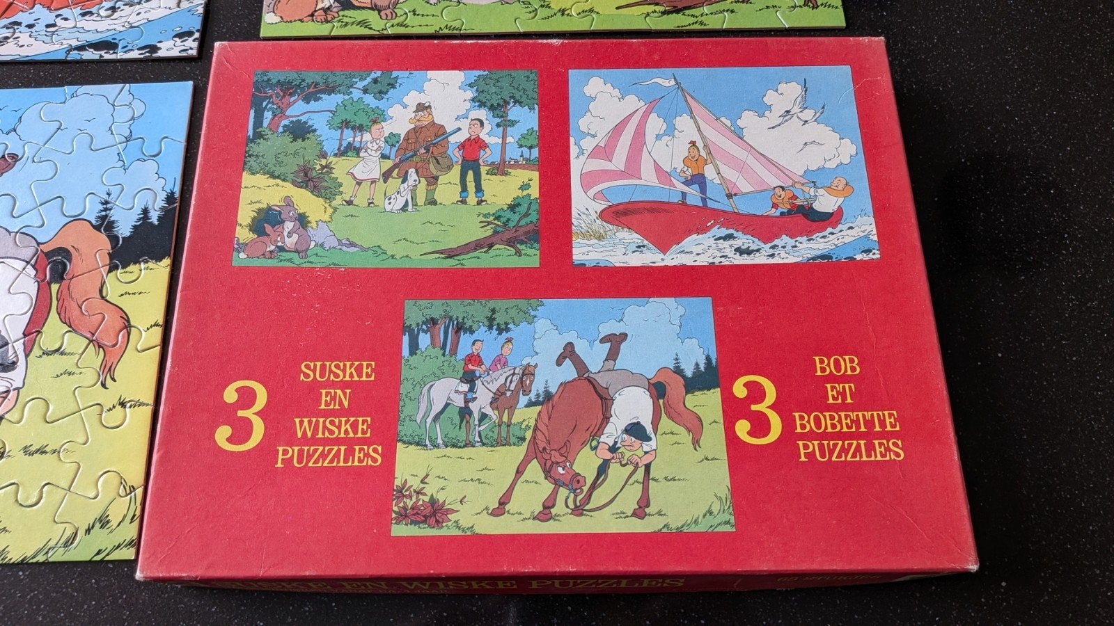 Suske en Wiske Puzzels - 3x 63 stukjes, compleet, Ophalen of Verzenden, Meer dan 50 stukjes, Gebruikt, 6 jaar of ouder