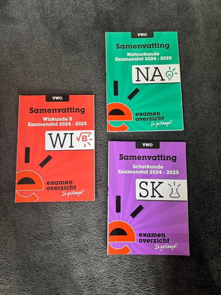 Examen overzicht diverse vakken, Ophalen of Verzenden, Zo goed als nieuw, Overige onderwerpen
