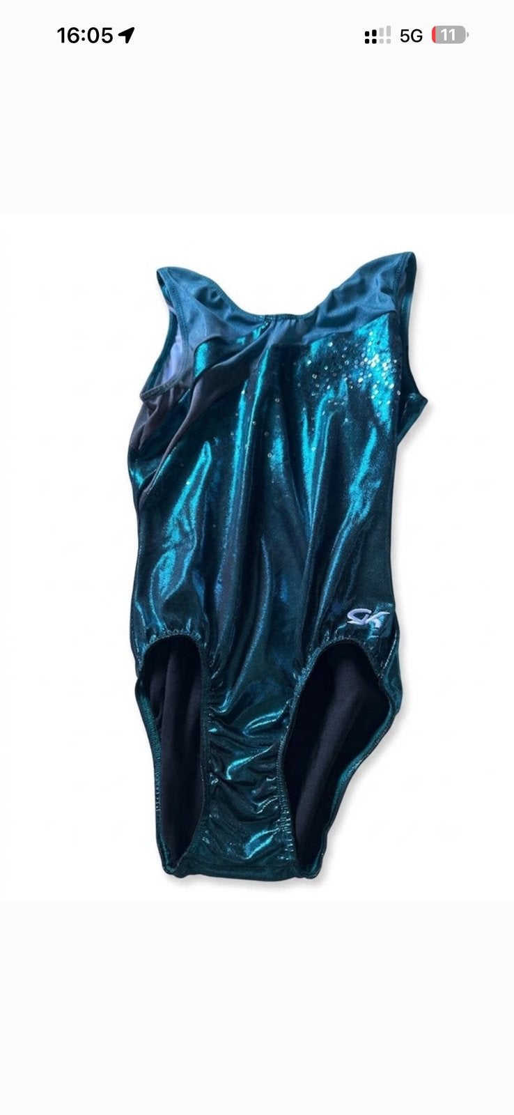 Blauw turnpakje  - Maat AL/36, Sport en Fitness, Turnen, Maat 36 t/m 42, Ophalen of Verzenden, Zo goed als nieuw, Turnpak(je)