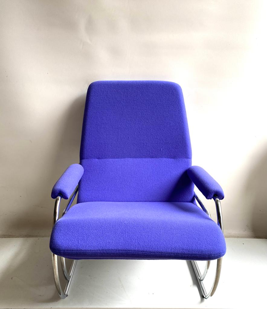 Dutch Design fauteuil van Jan des Bouvrie ,  Gelderland, Ophalen, Gebruikt, 75 tot 100 cm, Stof