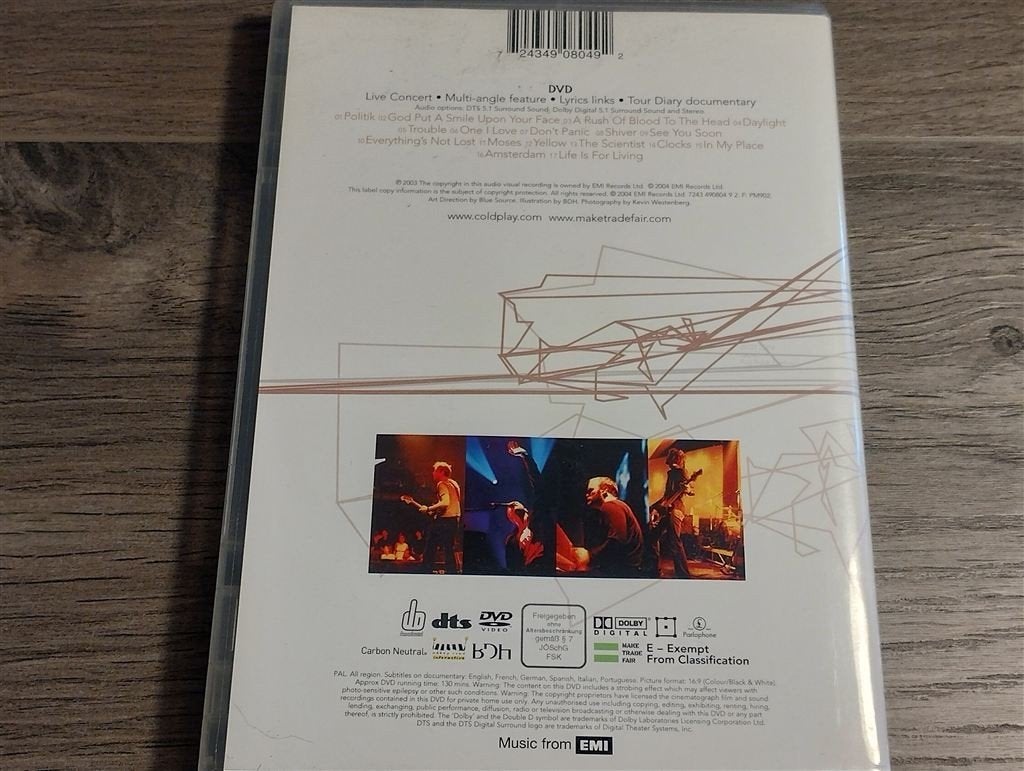 Coldplay - Live 2003 [DVD], Alle leeftijden, Ophalen of Verzenden, Zo goed als nieuw