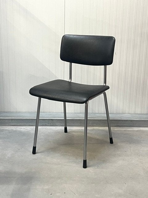 Gispen 1231 eettafelstoelen 2x vintage design zwart prijs ps, Gebruikt, Twee, ., Zwart