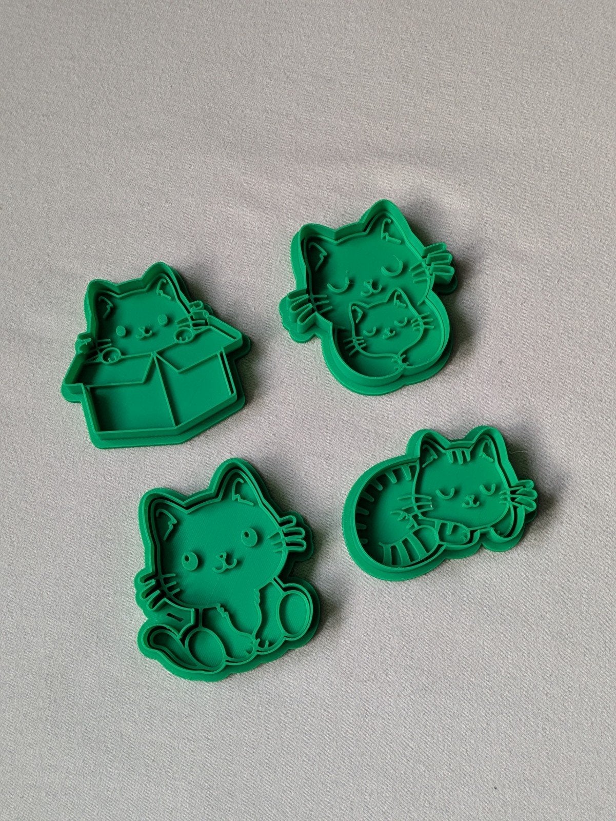 Katten koekjes uitstekers of klei vormpjes 8cm, Hobby en Vrije tijd, Knutselen, Groen, Nieuw, Ophalen of Verzenden, Kunststof