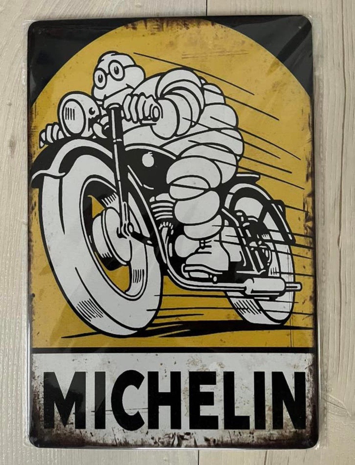 Michelin banden metalen reclamebord 20x30 cm, Verzamelen, Merken en Reclamevoorwerpen, Ophalen of Verzenden, Zo goed als nieuw