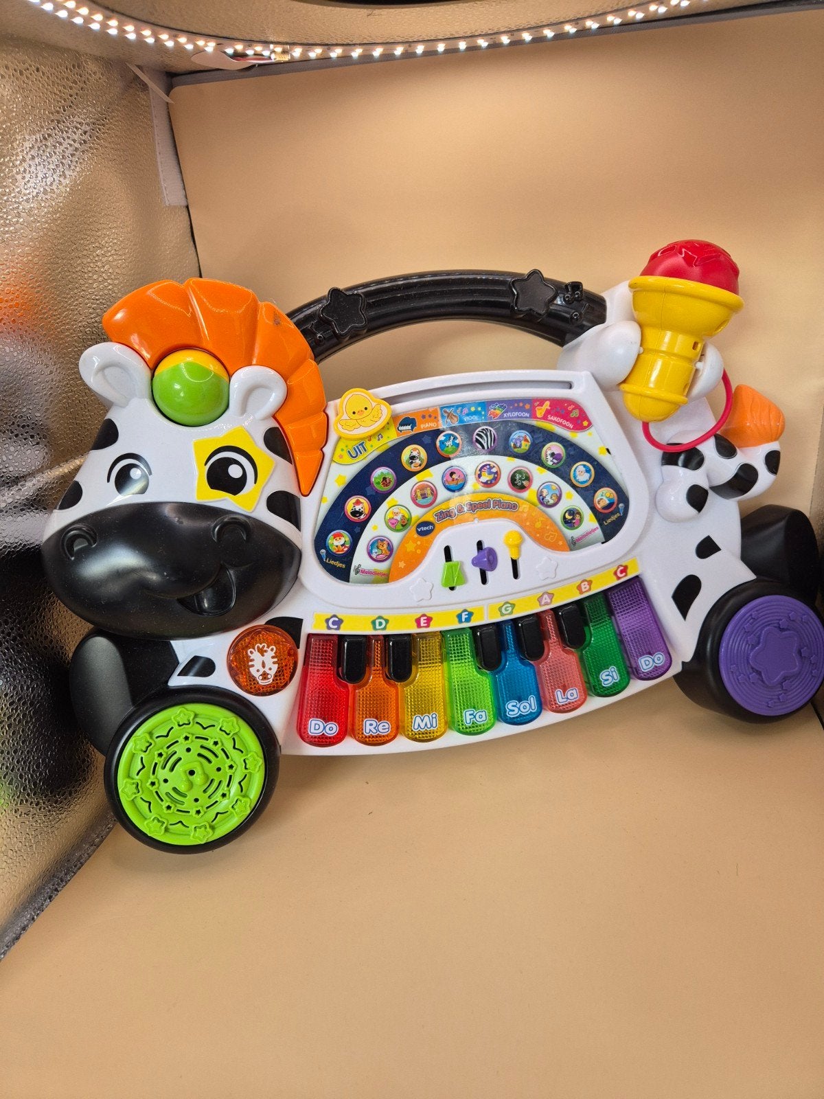 VTech Zebra Piano Speelgoed Zo Goed Als Nieuw, Ophalen of Verzenden, Zo goed als nieuw, Overige typen, Met licht