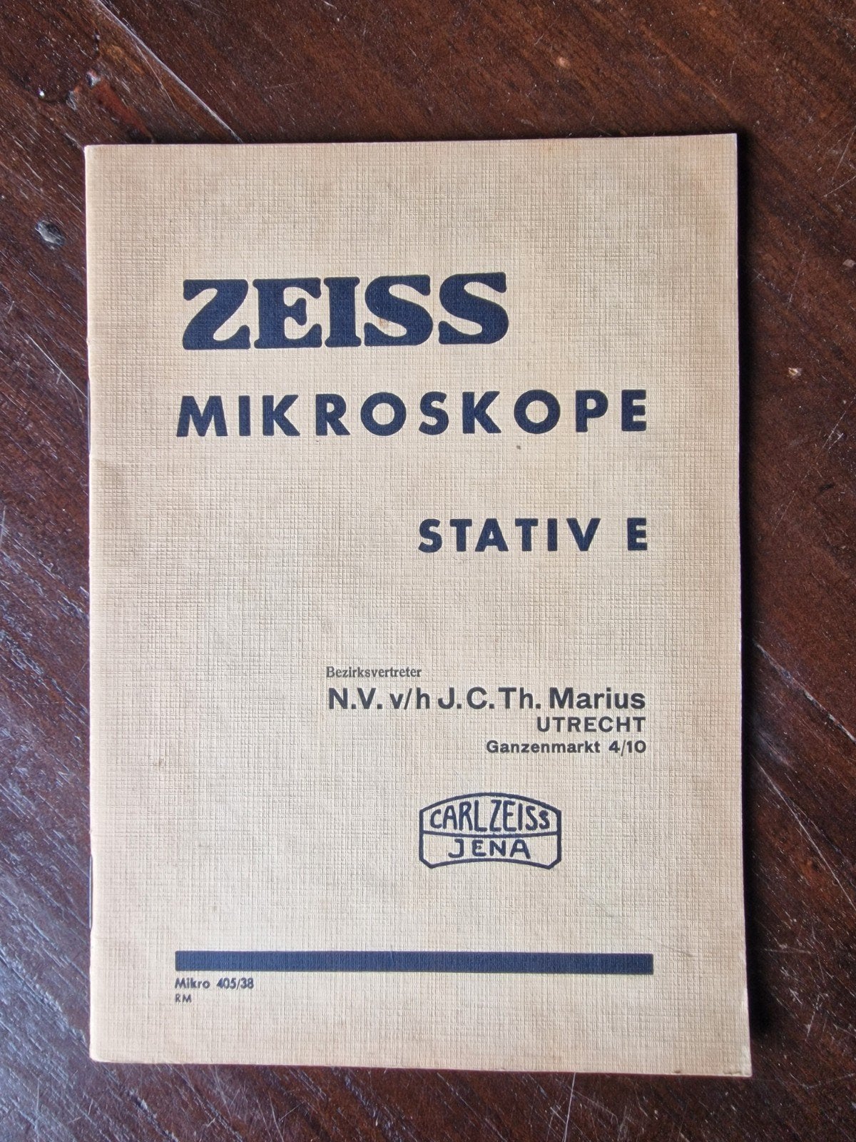 Zeiss Mikroskope Stativ E - Originele Handleiding 1938, Ophalen of Verzenden, Gelezen, Overige onderwerpen, Carl Zeiss Jena