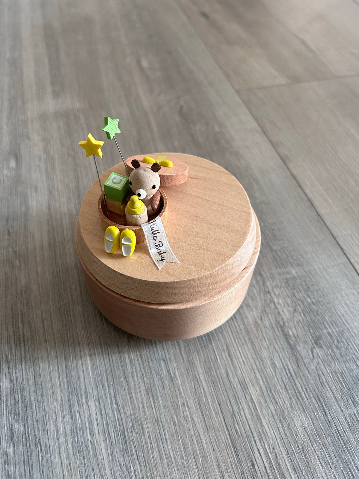Houten Muziekdoosje 'Hello Baby' met Geluid, Ophalen of Verzenden, Nieuw, Overige typen, Met geluid