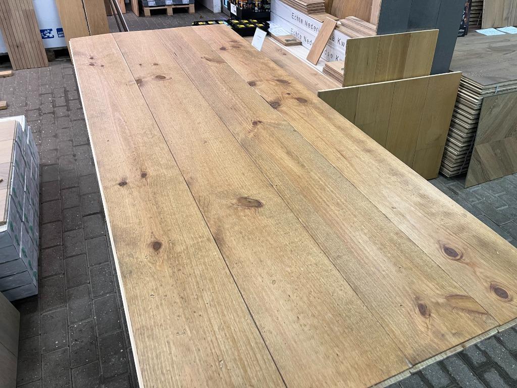 Grenen praline geoliede planken 20cm breed (AANBIEDING), Huis en Inrichting, Stoffering | Vloerbedekking, Nieuw, Parket, 75 m² of meer