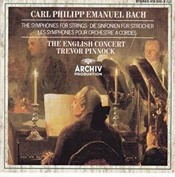 CPE BACH Symphonies for strings CD PINNOCK ARCHIV, Cd's en Dvd's, Ophalen of Verzenden, Barok, Gebruikt, Kamermuziek