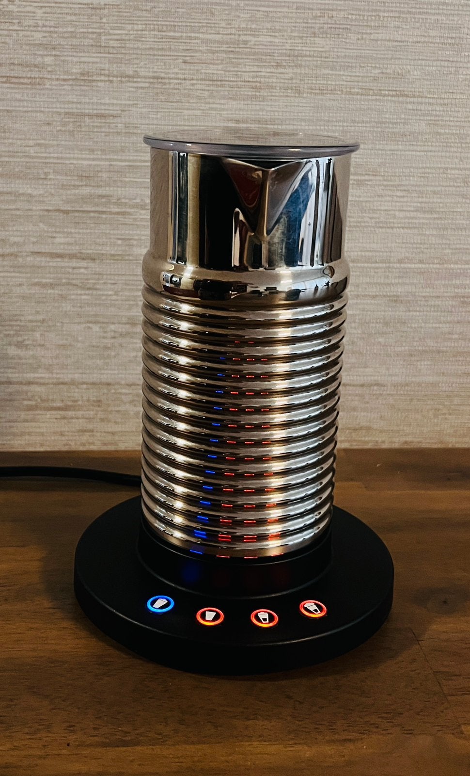 Nespresso Melkopschuimer RVS – 4 functies, Ophalen of Verzenden, Zo goed als nieuw, Elektrische melkopschuimer