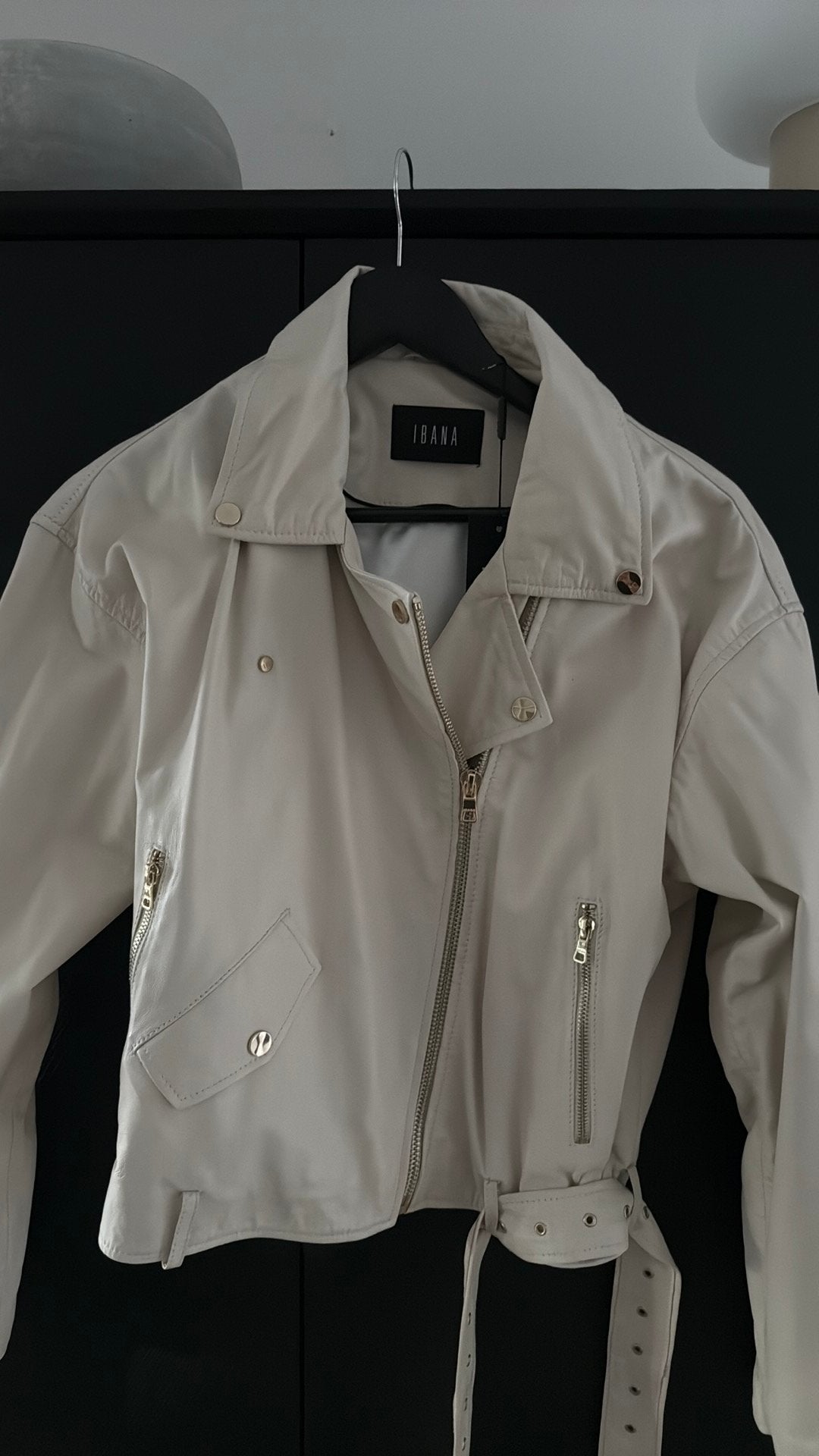 Ibana leren jasje  kort model nieuw maat 40, Kleding | Dames, Jassen | Zomer, Ophalen of Verzenden, Nieuw, Maat 38/40 (M), Wit