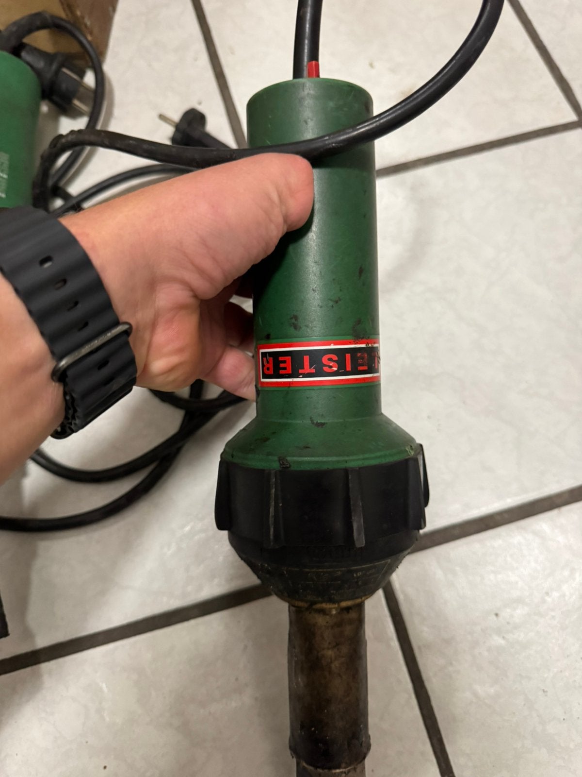Leister Triac hetelucht föhn met lasmondstuk (2 stuks), Verzenden, Gebruikt, Overige typen, Overige merken
