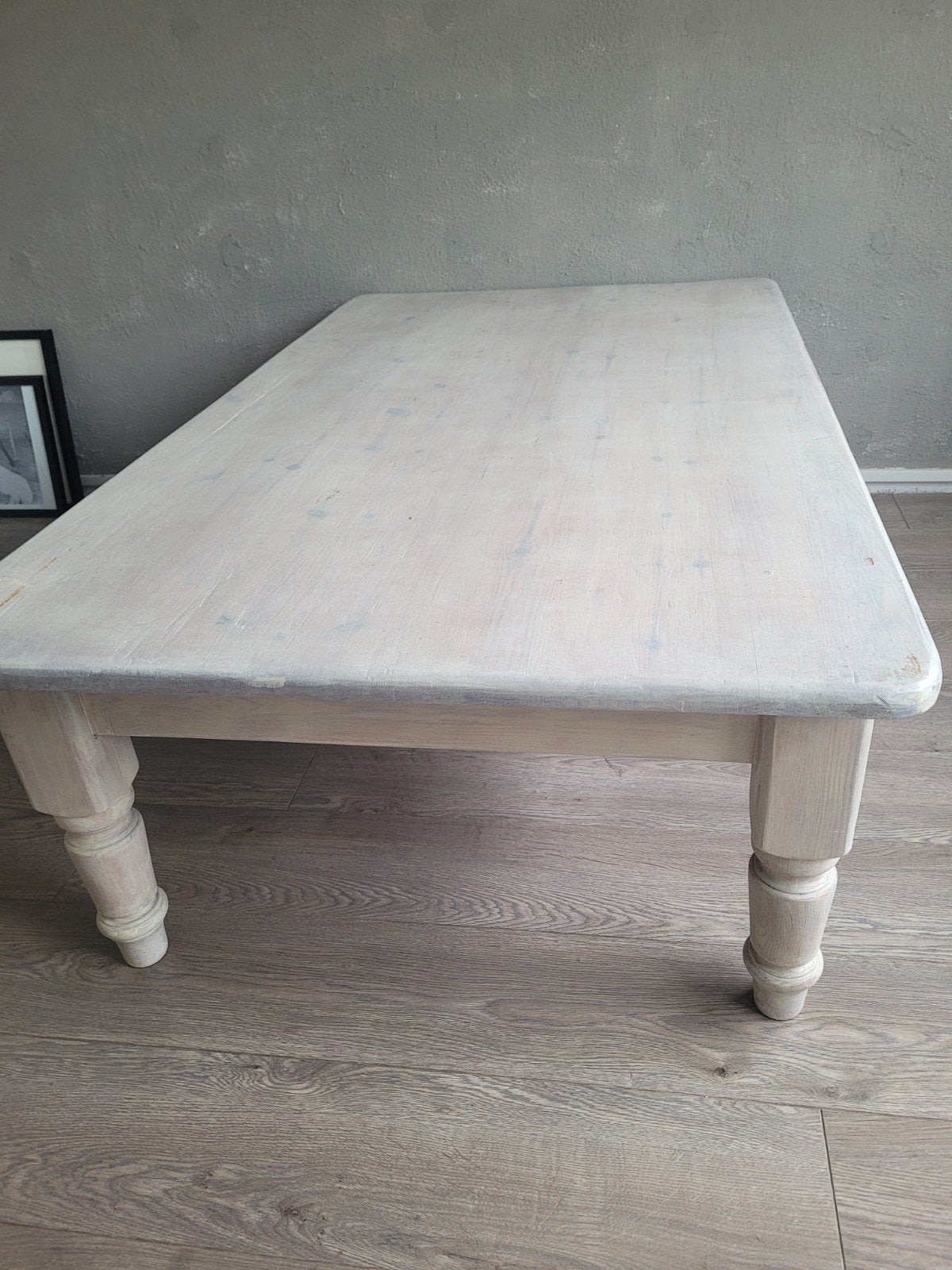 Salontafel wit hout met 2 lades, Ophalen, 50 – 75, Gebruikt, 100 tot 150 cm