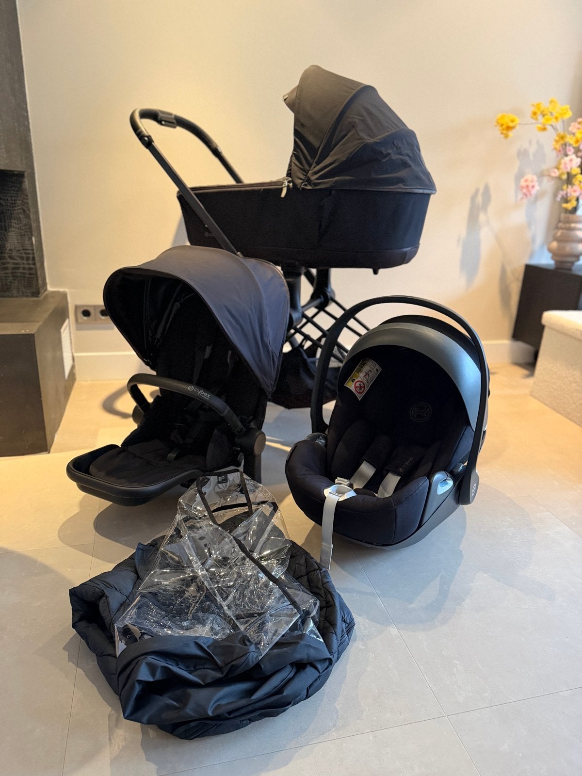Cybex Priam Platinum Complete Set met Maxi-Cosi en accessoir, Overige merken, Gebruikt, Ophalen of Verzenden, Combiwagen