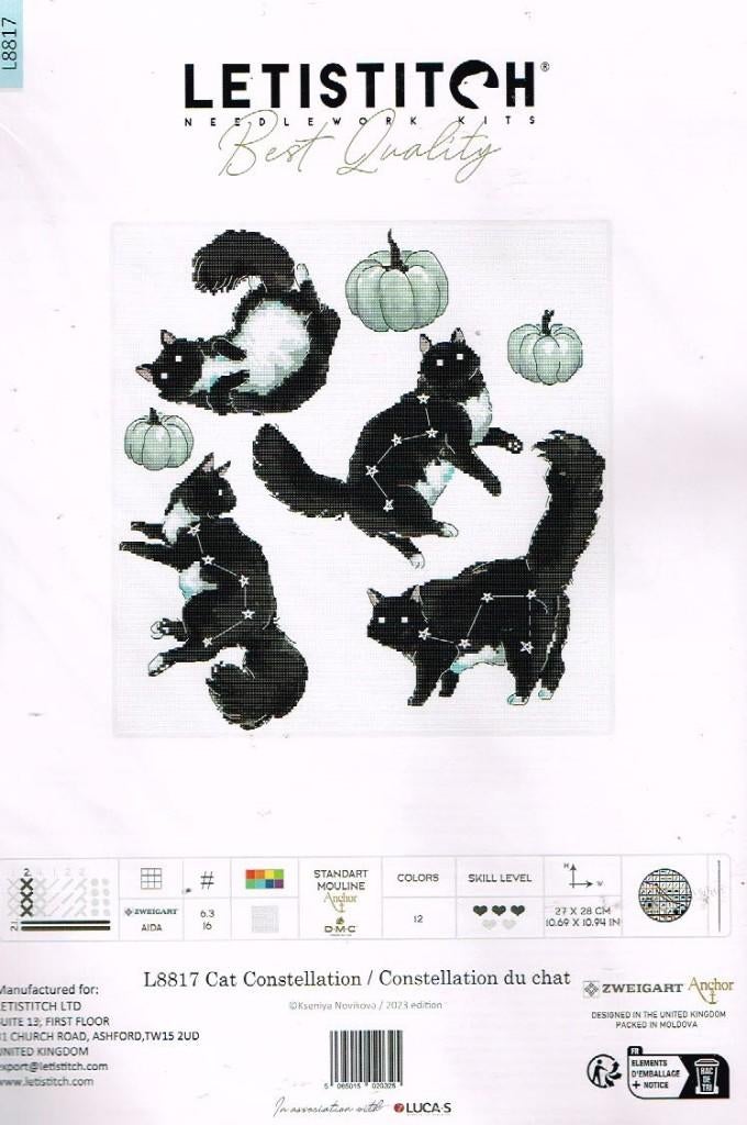 Cado letistitch borduurpakket, cat constellatiomn L 8817, Ophalen of Verzenden, Nieuw, Handborduren, Borduurpakket