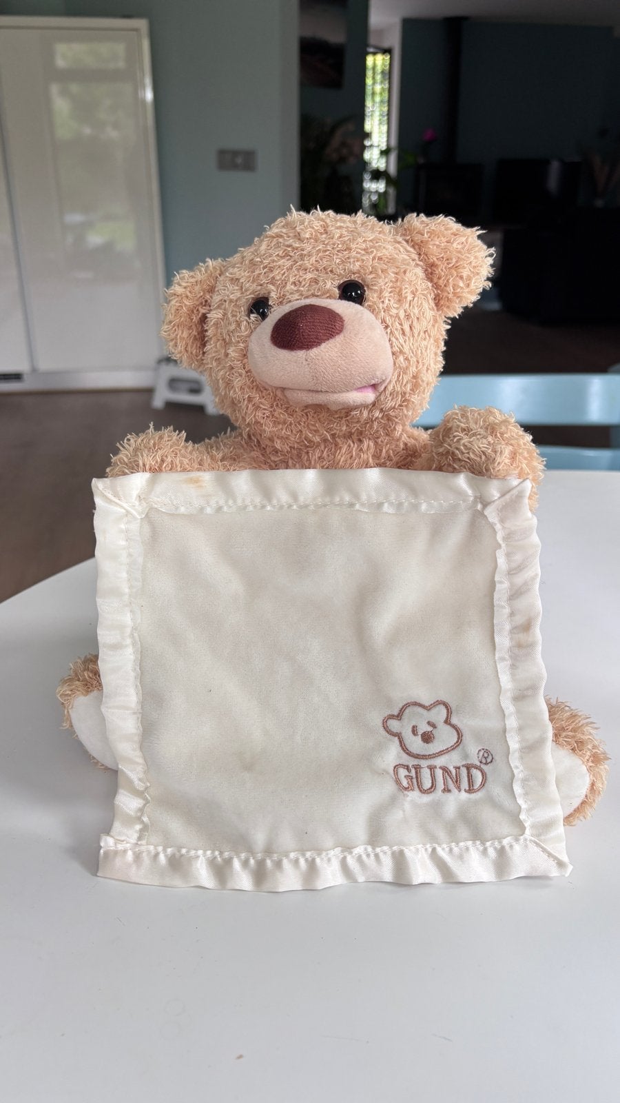 Pratende Peek-a-boo Beer - Interactief Speelgoed, Kinderen en Baby's, Ophalen of Verzenden, Gebruikt, Overige typen, Met geluid