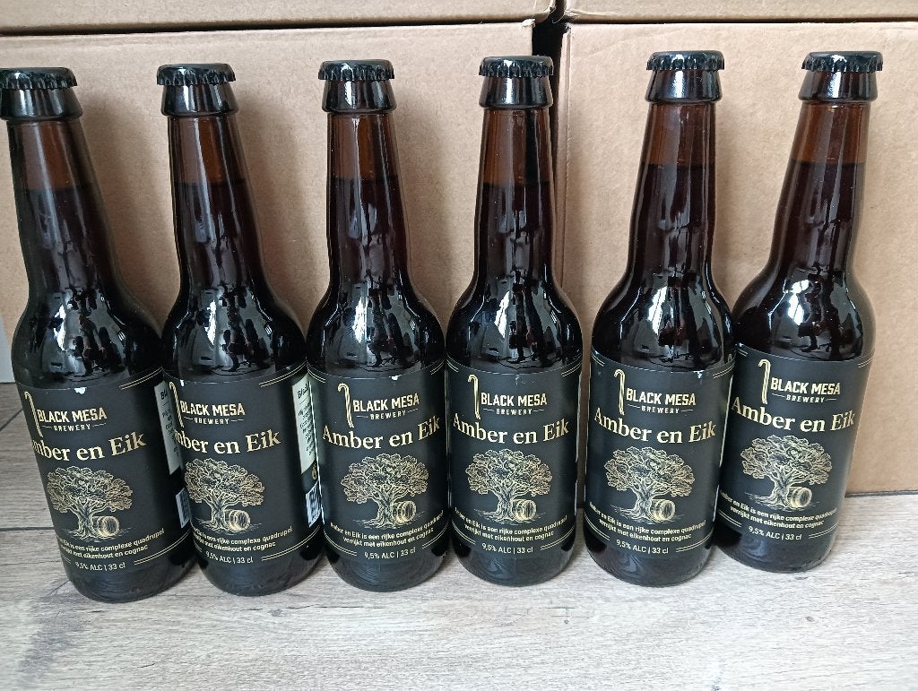 6x Black Mesa Brewery Amber en Eik Bierflesjes, Verzamelen, Ophalen, Nieuw, Flesje(s), Overige merken