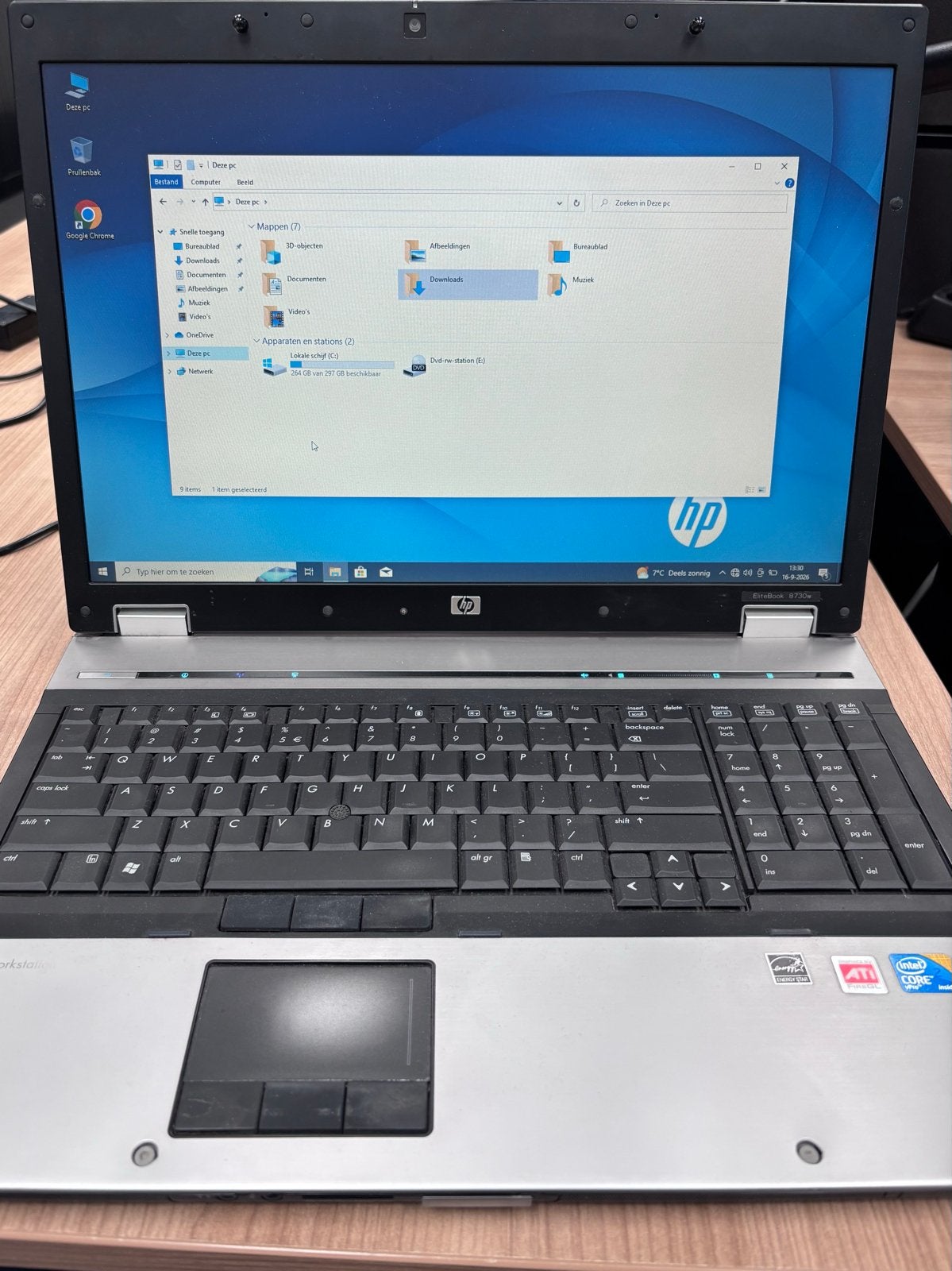 HP EliteBook 8730w Laptop - Mobiele Workstation, Ophalen, Gebruikt, HDD, 2 tot 3 Ghz