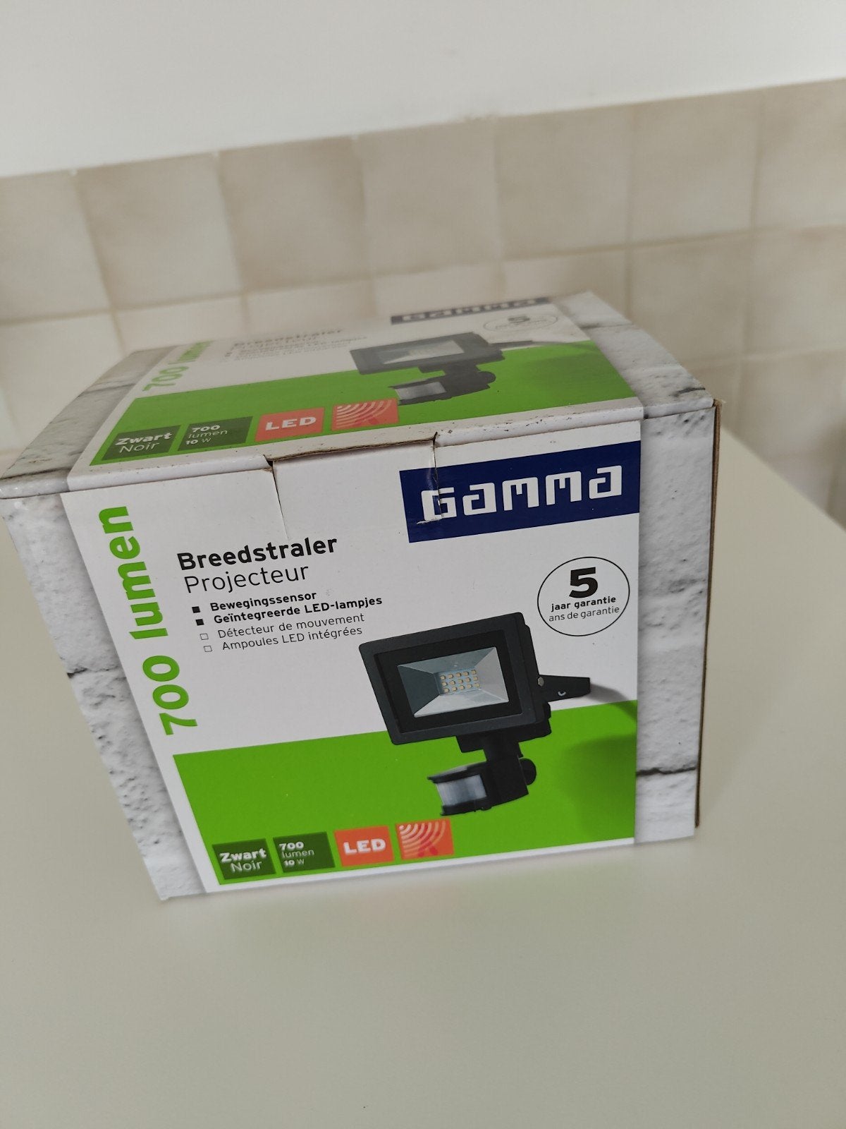 GAMMA Breedstraler Projecteur 700 lumen met bewegingssensor, Overige materialen, Led, Minder dan 50 watt, Overige typen