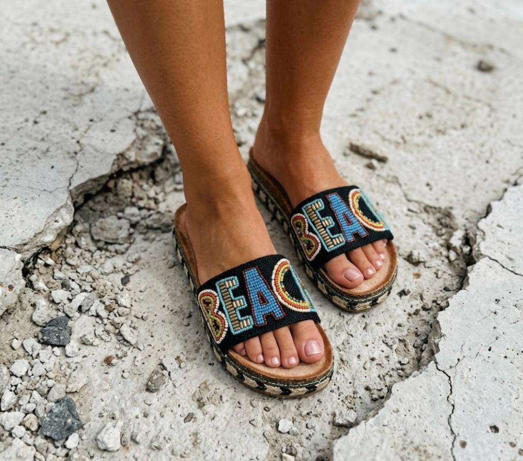 Boho Beach Slippers maat 40, Ophalen of Verzenden, Nieuw, Slippers