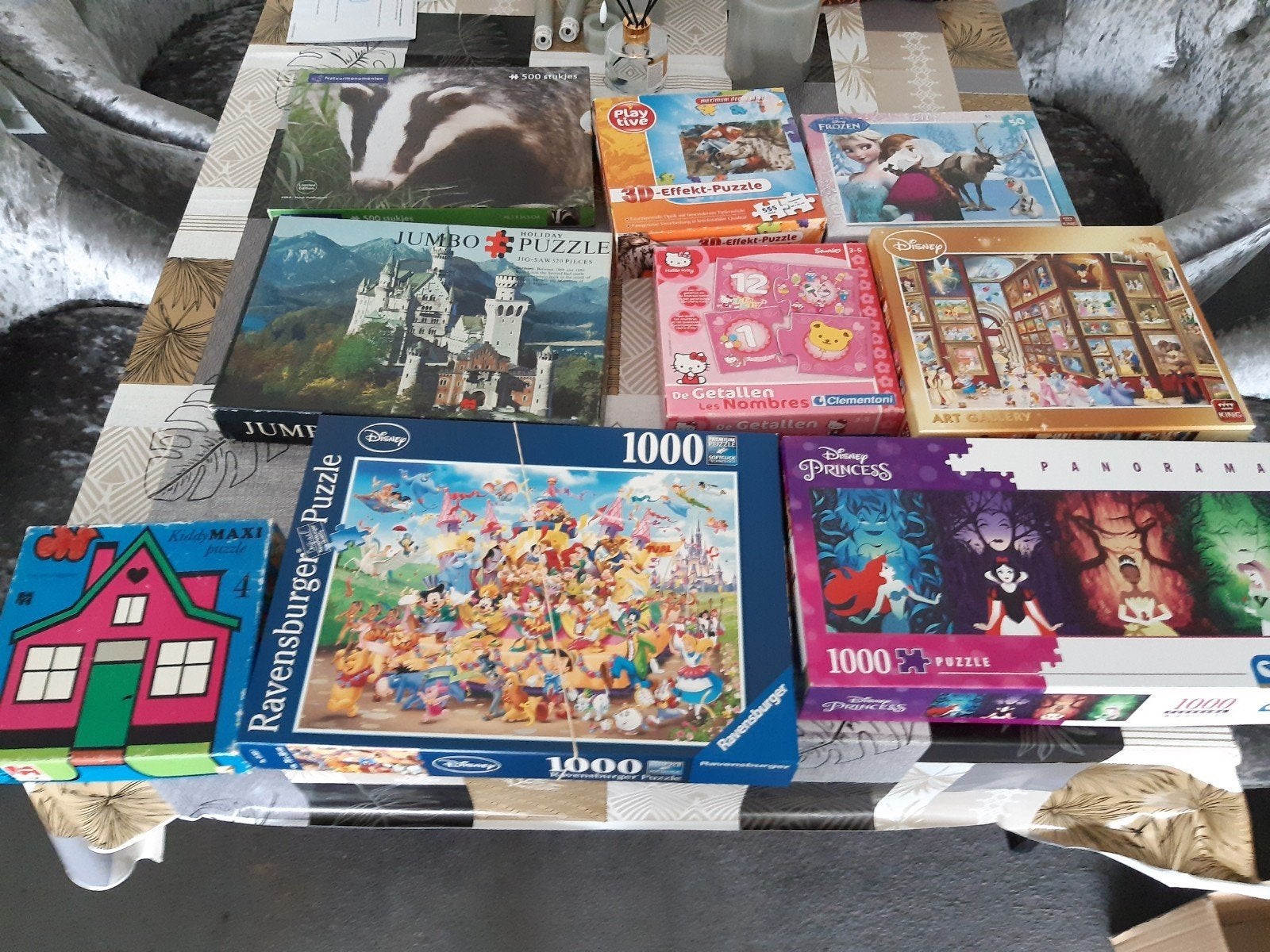 verschillende  puzzel voor  klein naar groot, Ophalen, Minder dan 500 stukjes, Zo goed als nieuw, Legpuzzel