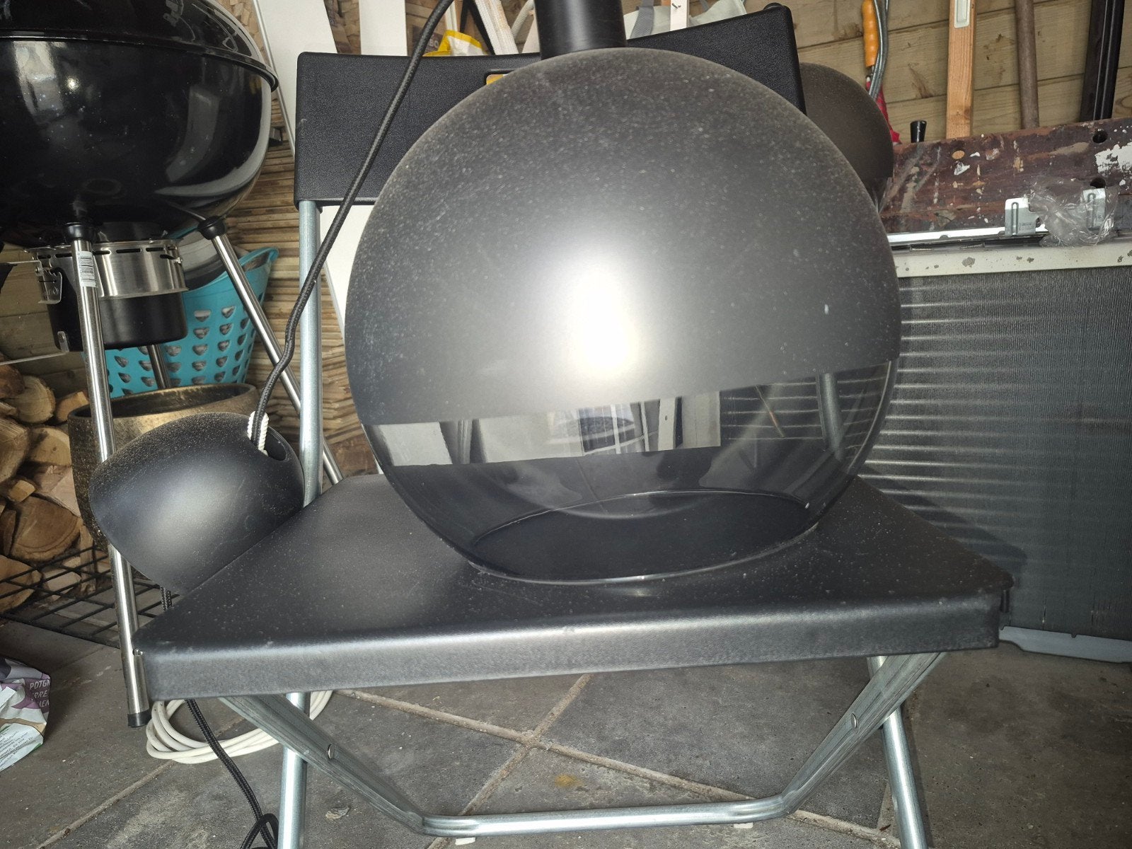 2x IKEA glazen hanglampen mat met glas, Ophalen, Gebruikt, Glas, Modern